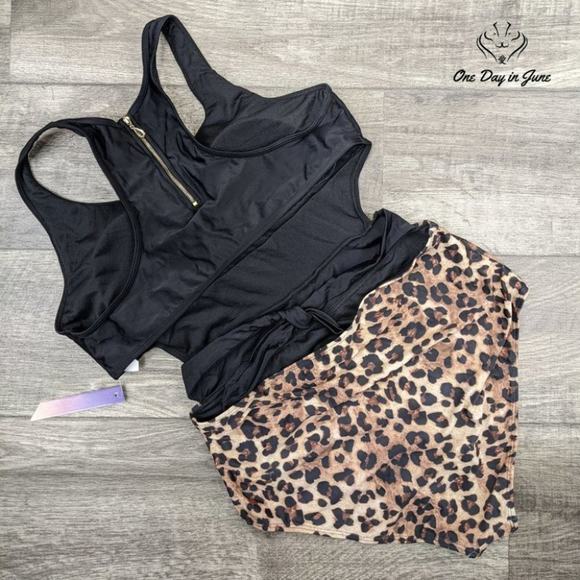 Mollybell Leopard Cut Out Racerback One Piece Size S - Picture 4 of 4